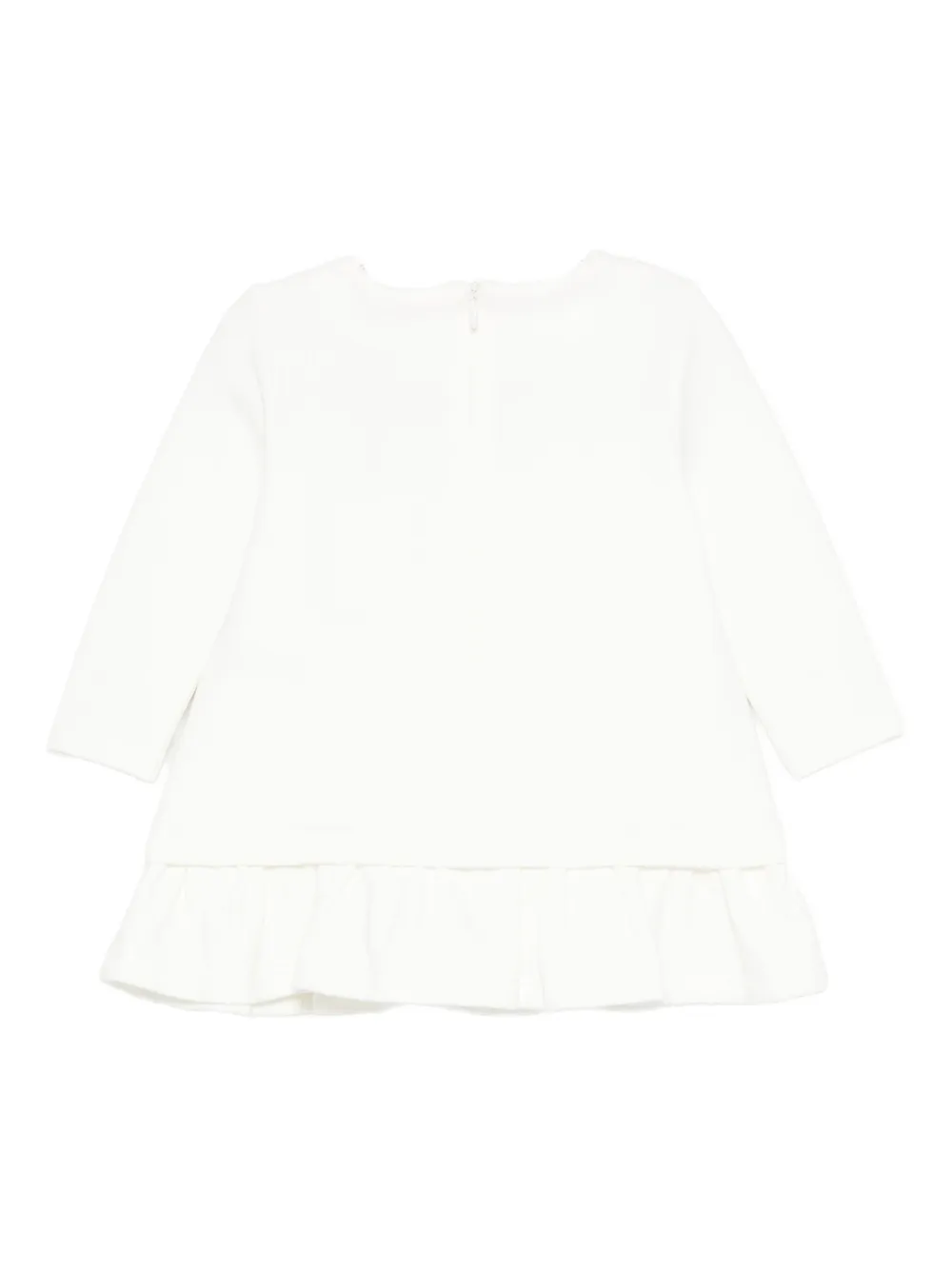 Patachou Bow-embellished Ruffled Dress In White