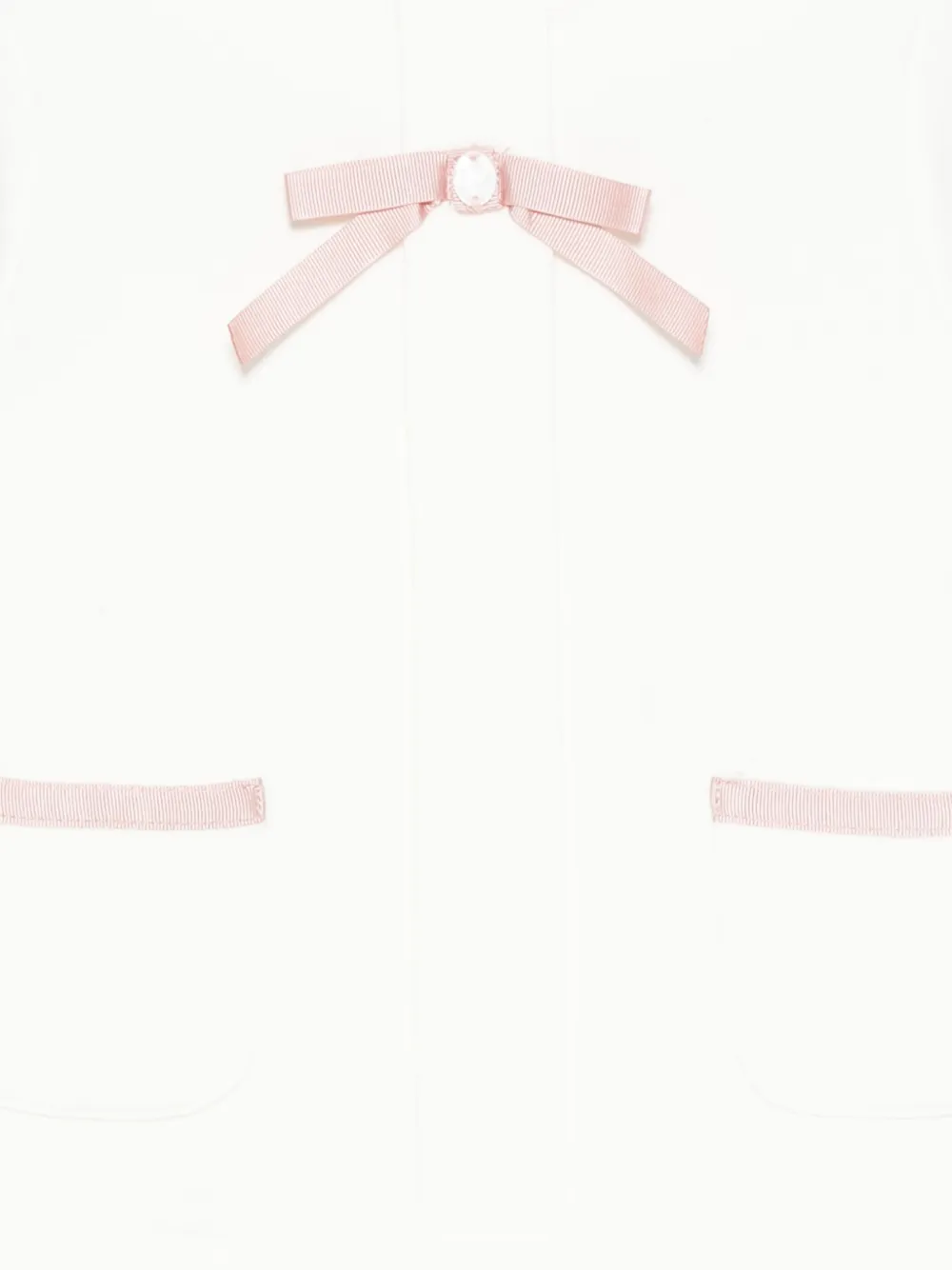 Patachou Bow-embellished Ruffled Dress In White