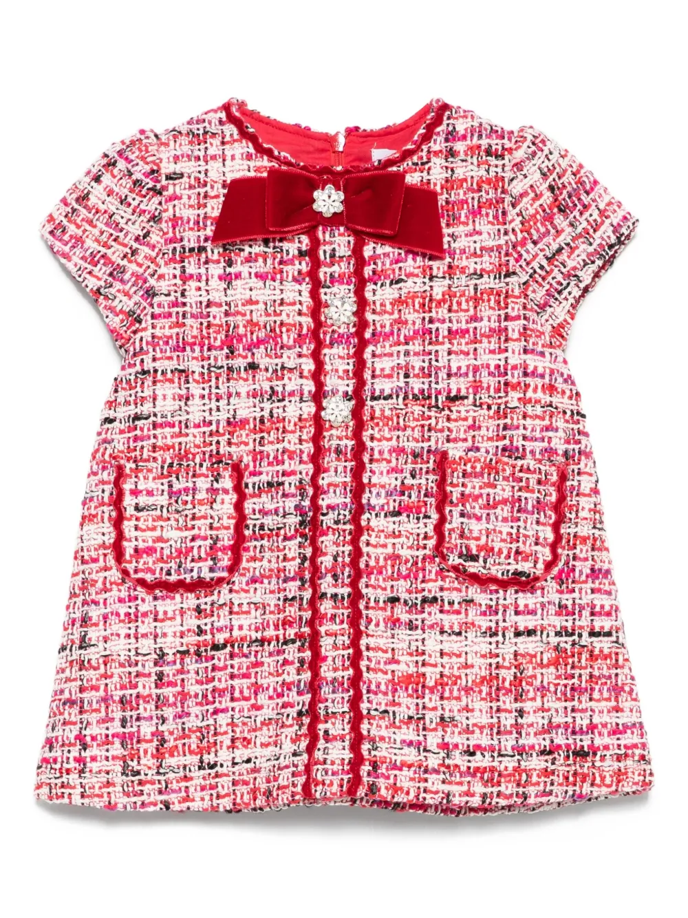Patachou Bow-embellishment Dress In Red