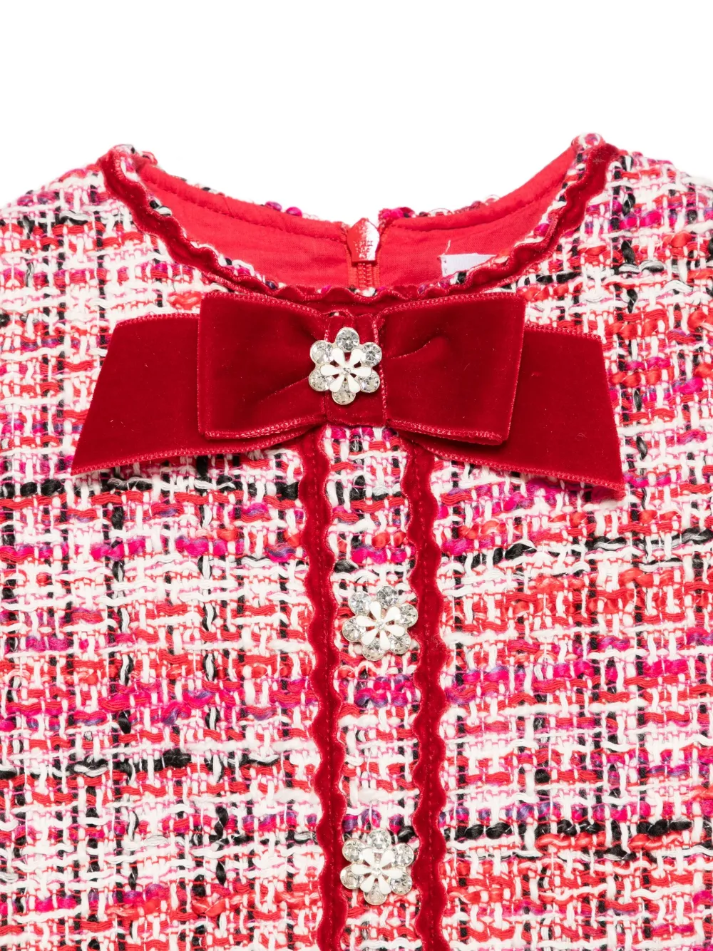 Patachou Bow-embellishment Dress In Red