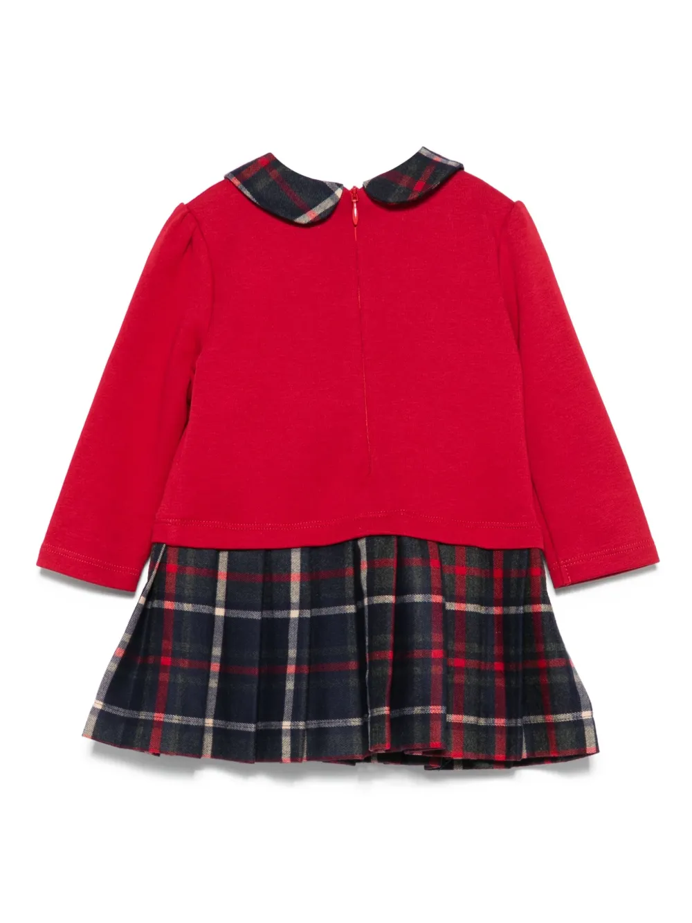 Patachou Embroiderd-dog Dress In Red