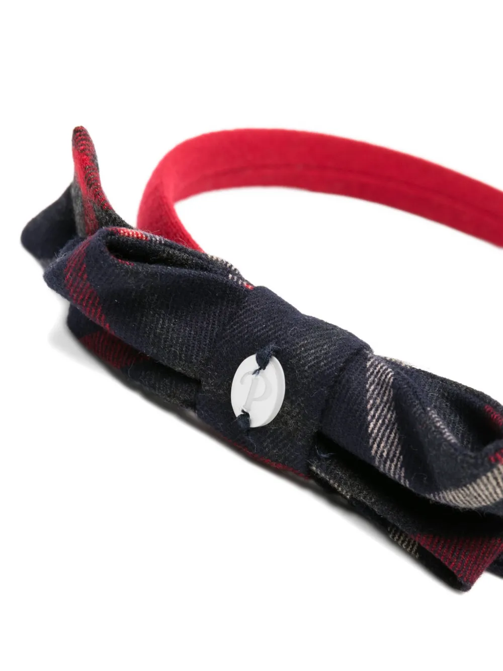 Patachou Haarband met geruite strik - Rood