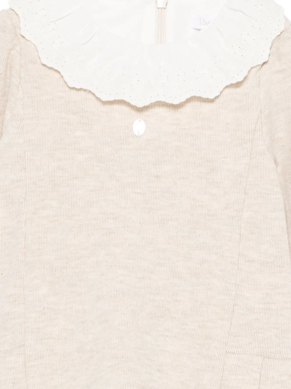  Patachou Long-sleeve Ruffled Dress - Neutrals 