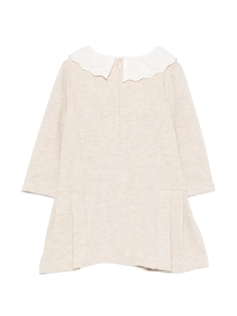  Patachou Long-sleeve Ruffled Dress - Neutrals 