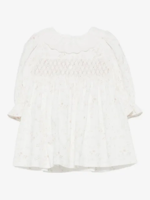 Patachou smocked floral-pattern dress