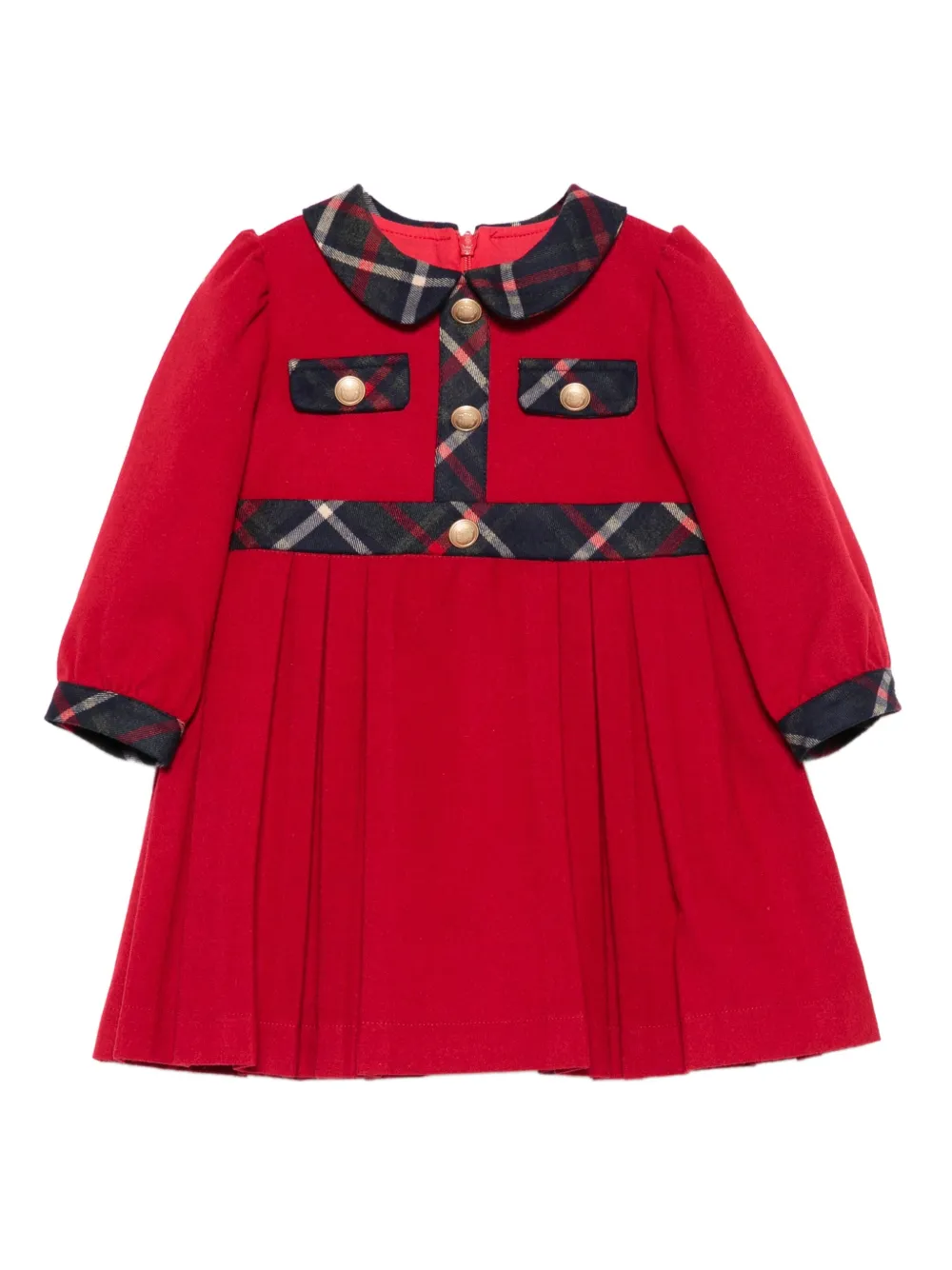 Patachou Button-embellishment Dress In Red