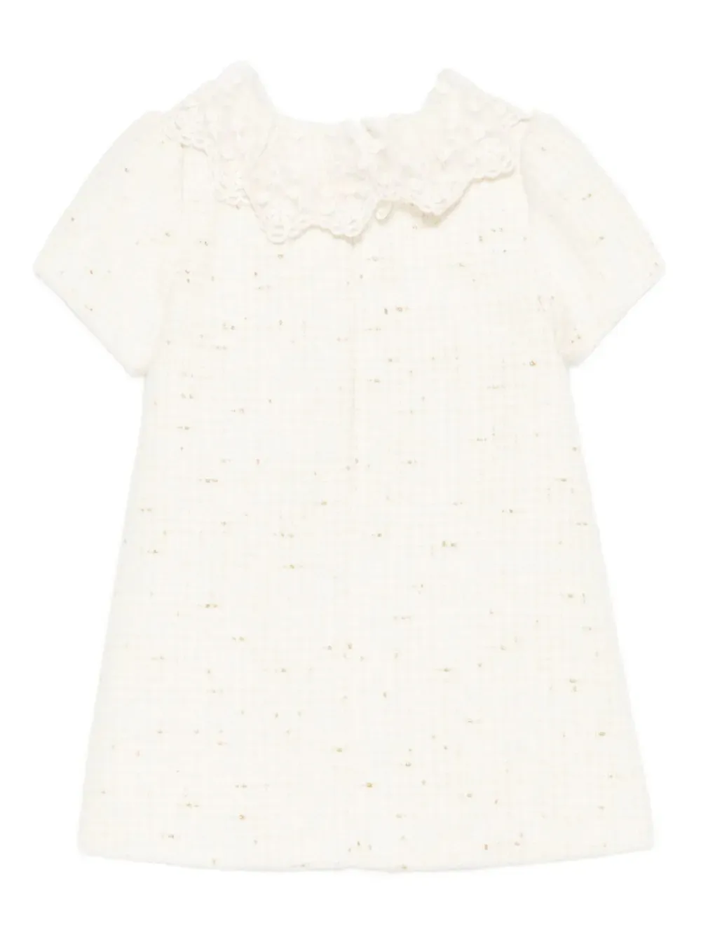 Patachou Jurk met kraag van kant Beige