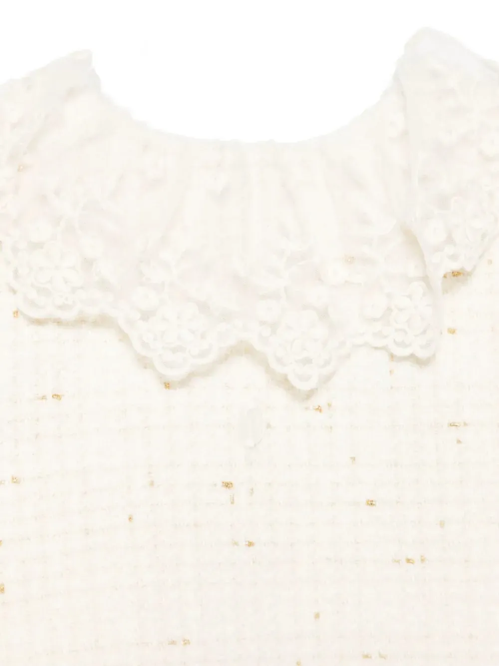 Patachou Jurk met kraag van kant Beige