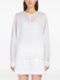 Max Mara long-sleeved sheer blouse - White