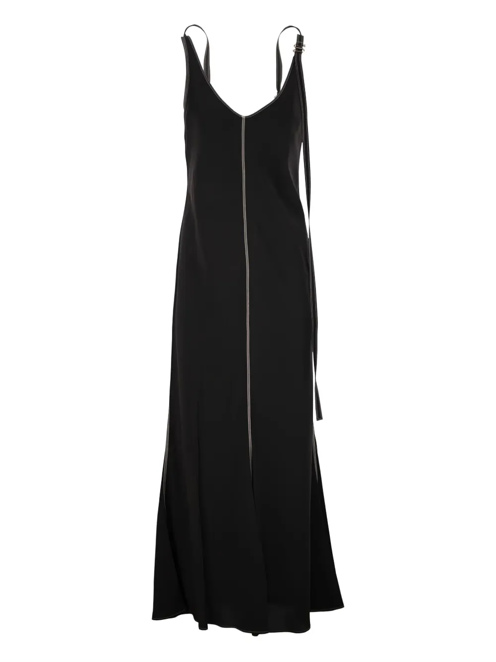 contrast-stitching dress