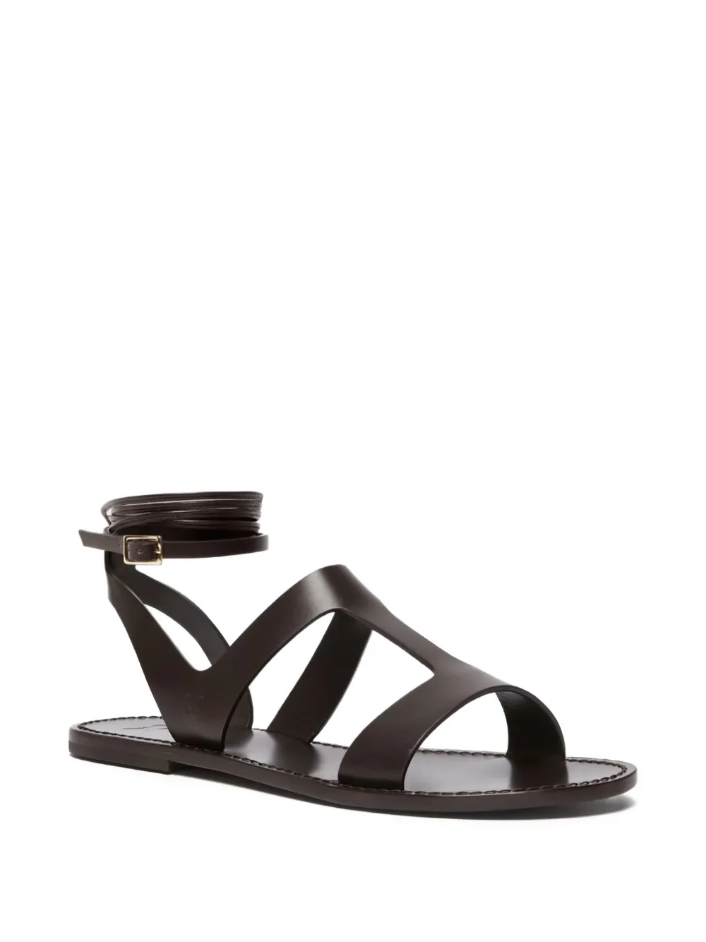 Weekend Max Mara leather flap sandals | Heeled Sandals | Image 2