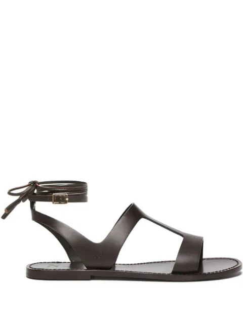Weekend Max Mara leather flap sandals