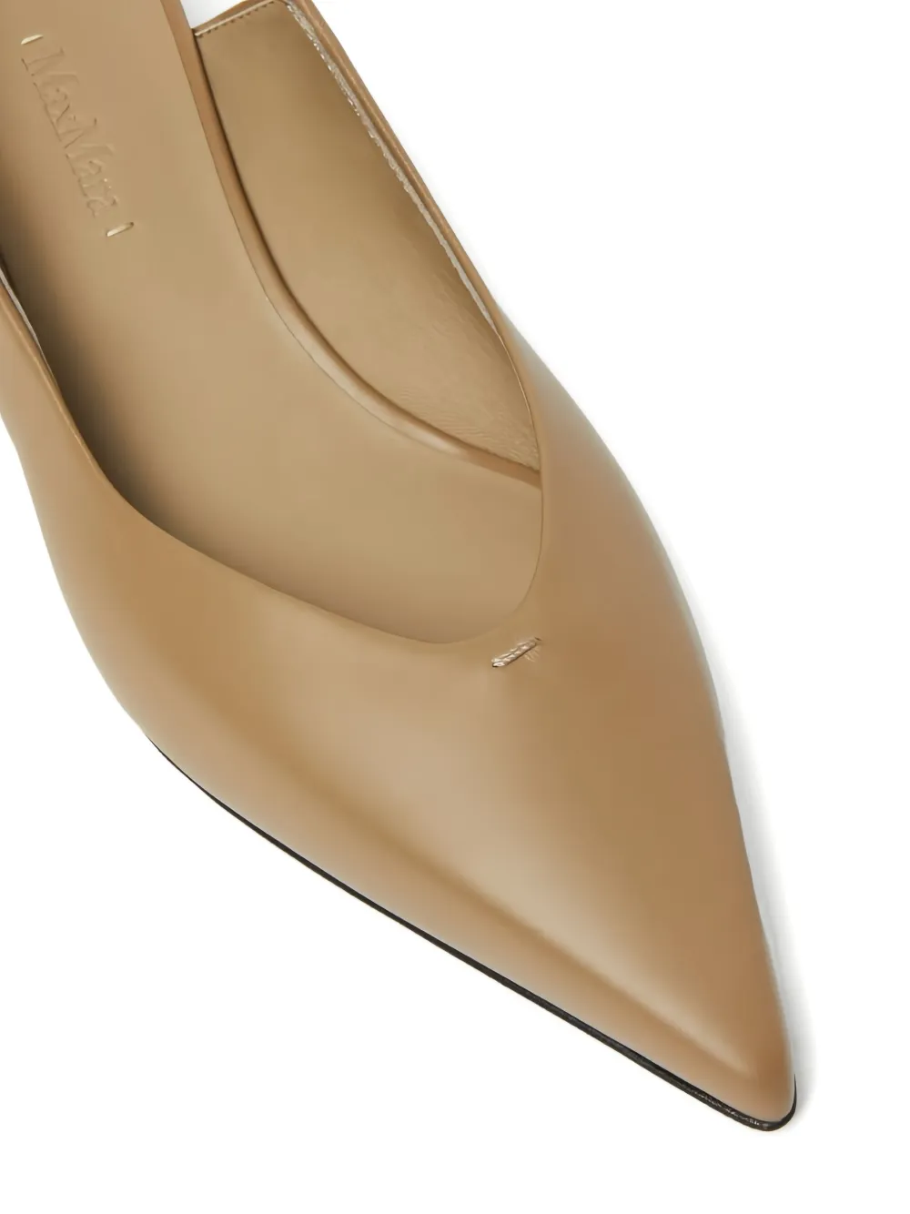 Max Mara 35mm Pointed-toe Kitten-heel Slingback Pumps