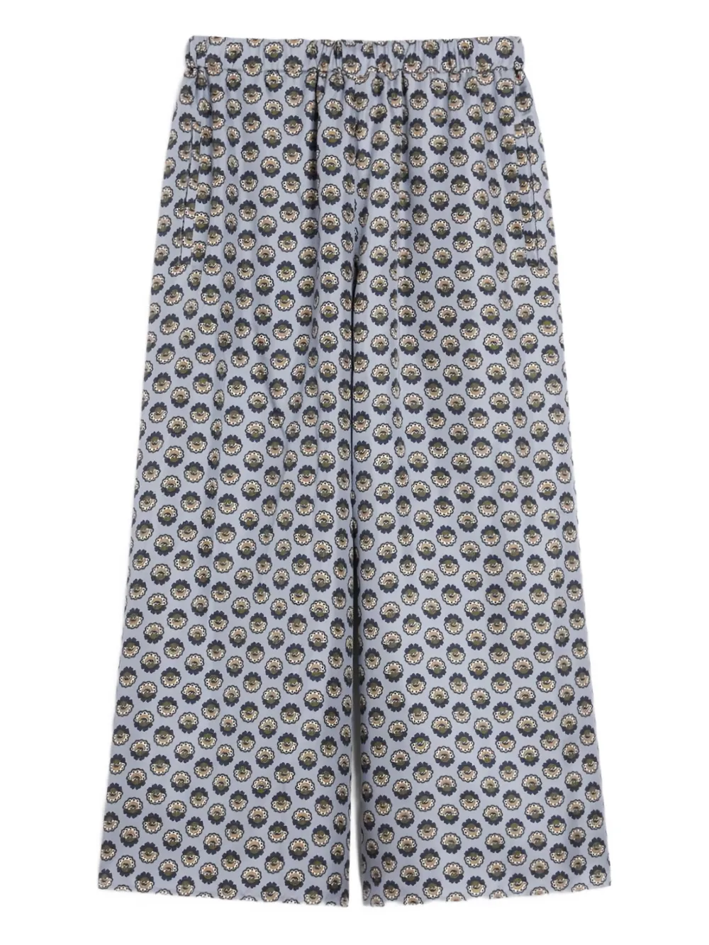Weekend Max Mara Zijden broek met wijde pijpen Blauw