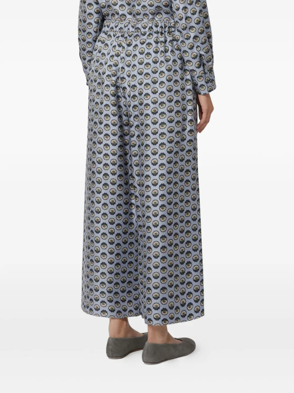 Weekend Max Mara Zijden broek met wijde pijpen Blauw