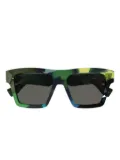 Gucci graphic-print sunglasses - Green