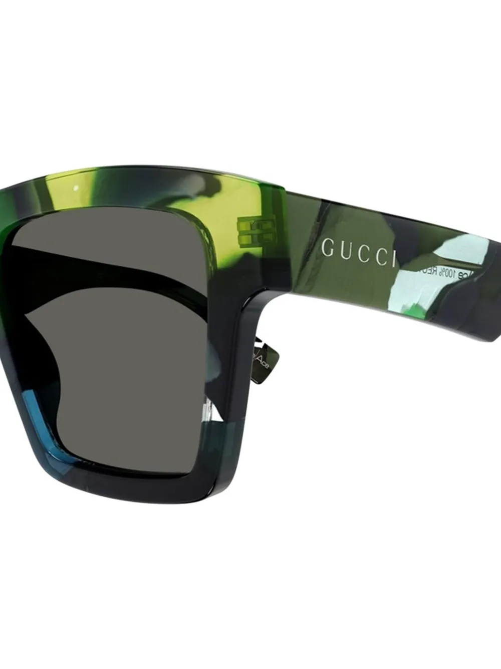 Gucci graphic-print sunglasses Groen
