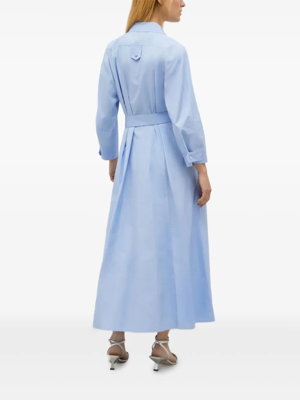Marella Button-up blousejurk met ceintuur Blauw