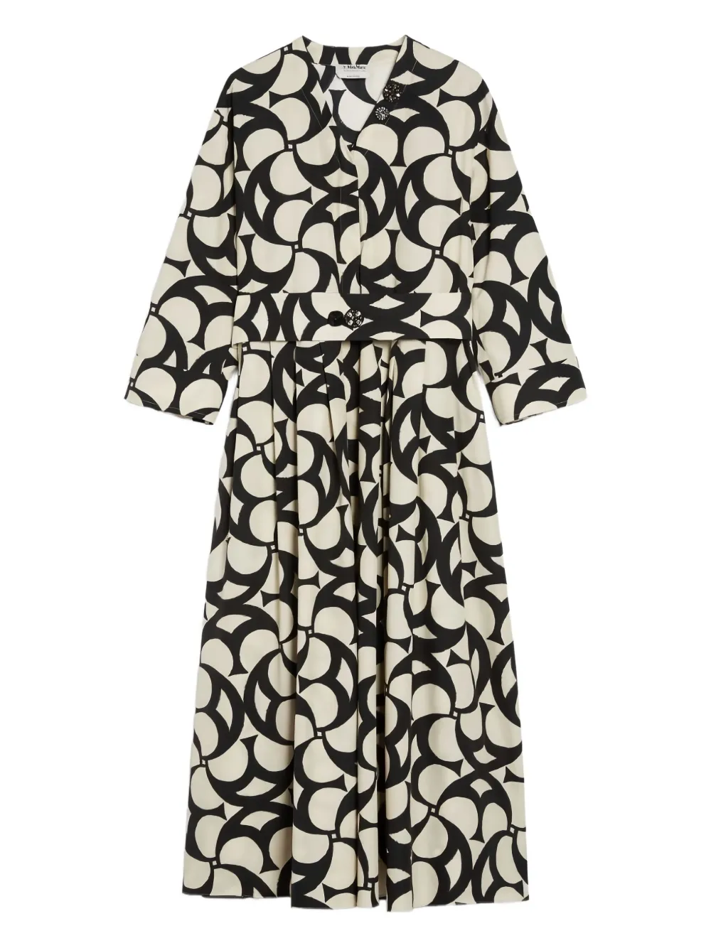 'S Max Mara geometric-print dress - ブラック 'S Max Mara geometric-print dress - ブラック