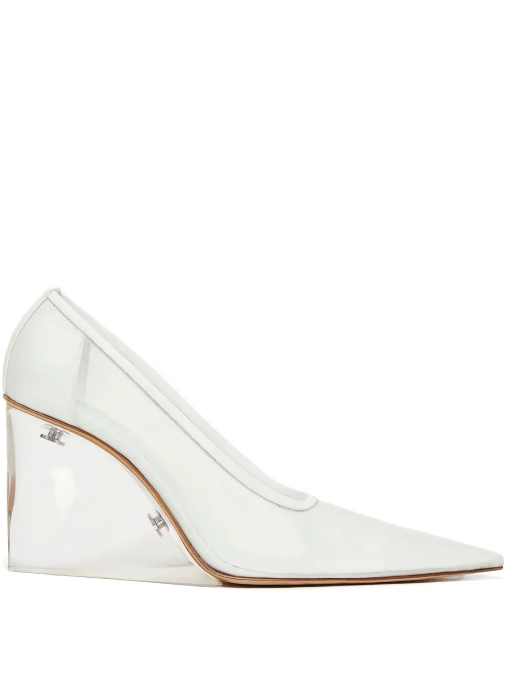 90mm leather wedge platforms