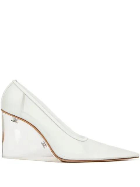 Sportmax 90mm leather wedge platforms