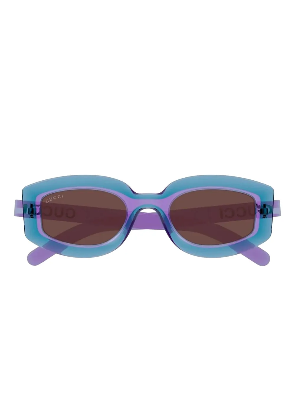 Gucci Eyewear geometric-frame sunglasses Blauw
