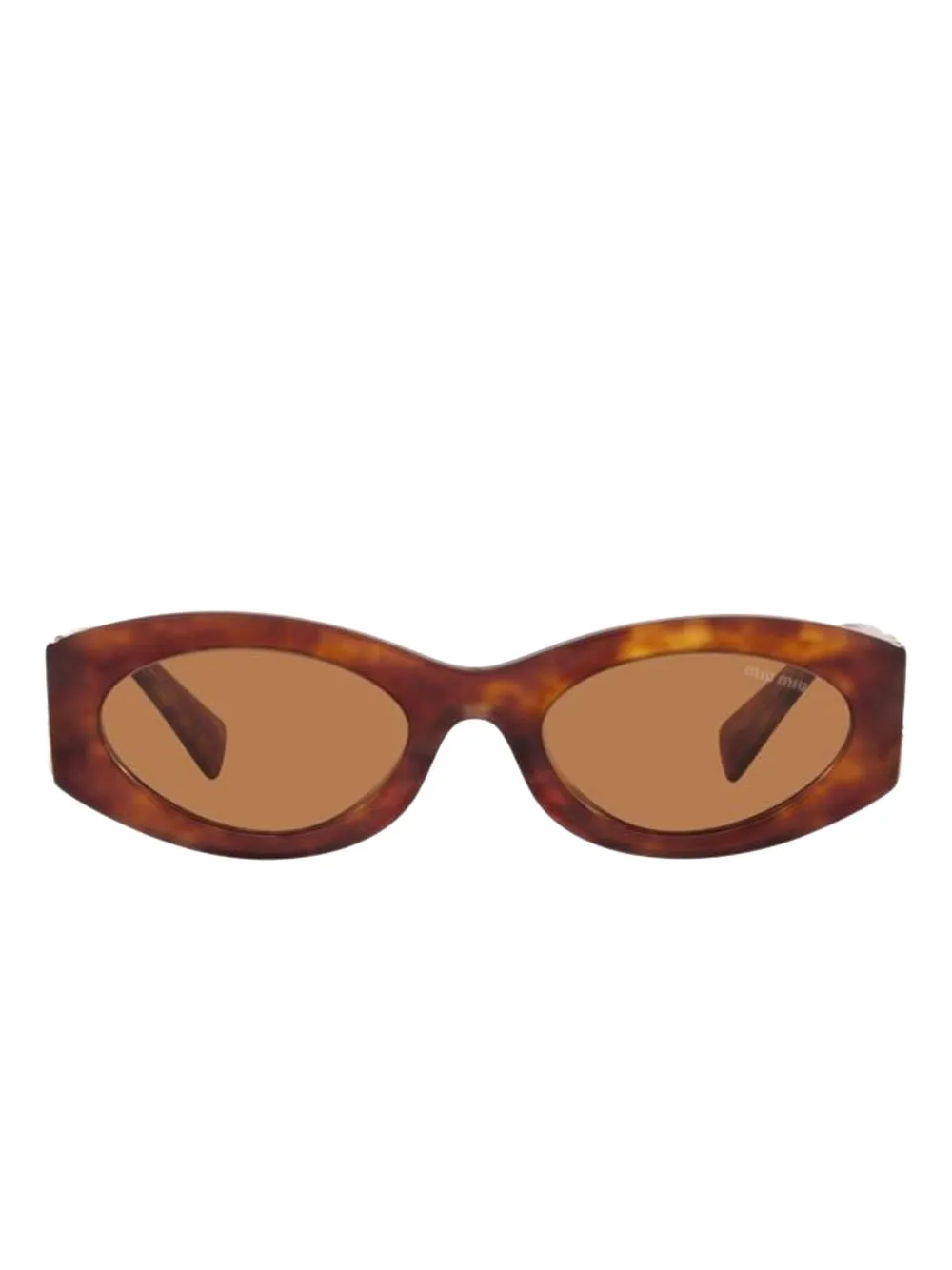 Miu Eyewear tortoiseshell oval-frame sunglasses Bruin