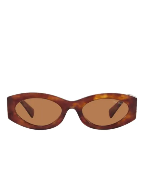 Miu Miu Eyewear tortoiseshell oval-frame sunglasses