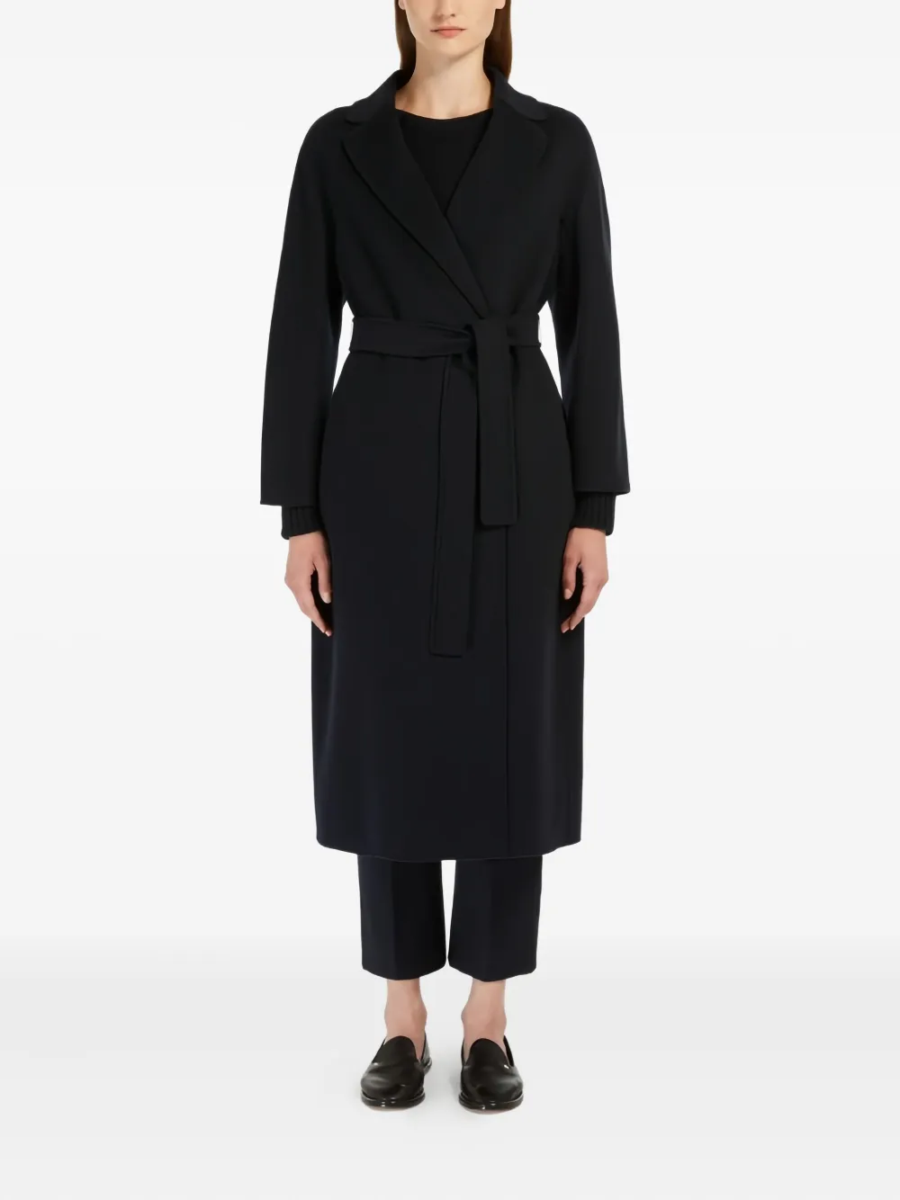 'S Max Mara Mantel met ceintuur Blauw
