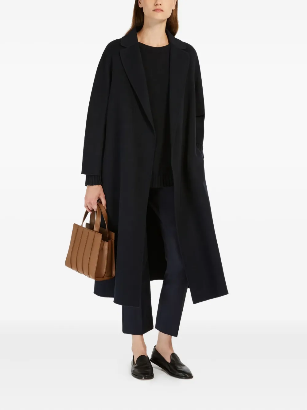 'S Max Mara Mantel met ceintuur Blauw