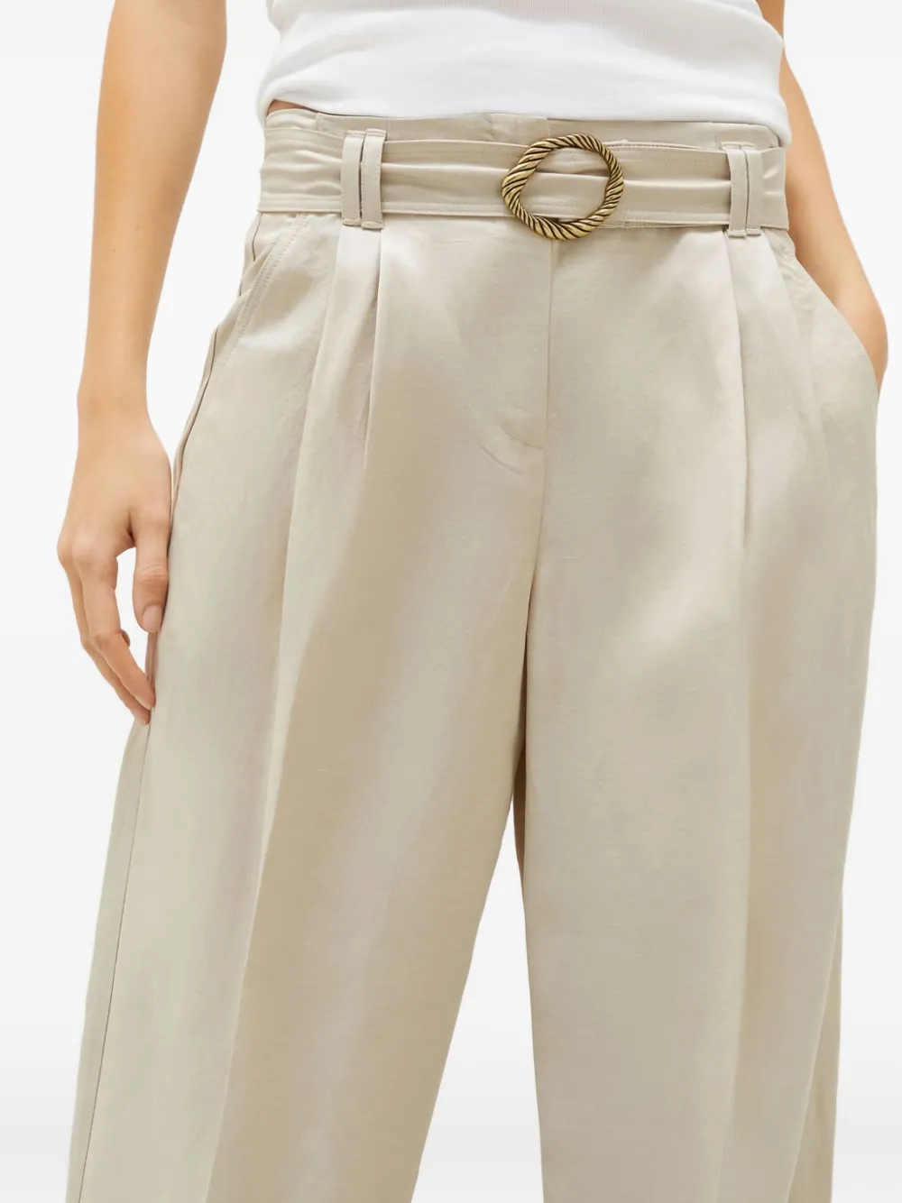 Marella High waist broek Beige