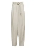 Marella belted high-waist trousers - Neutrals