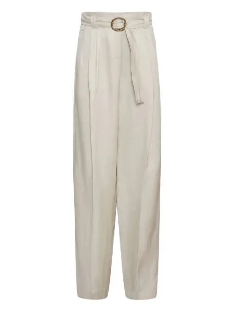 Marella belted high-waist trousers