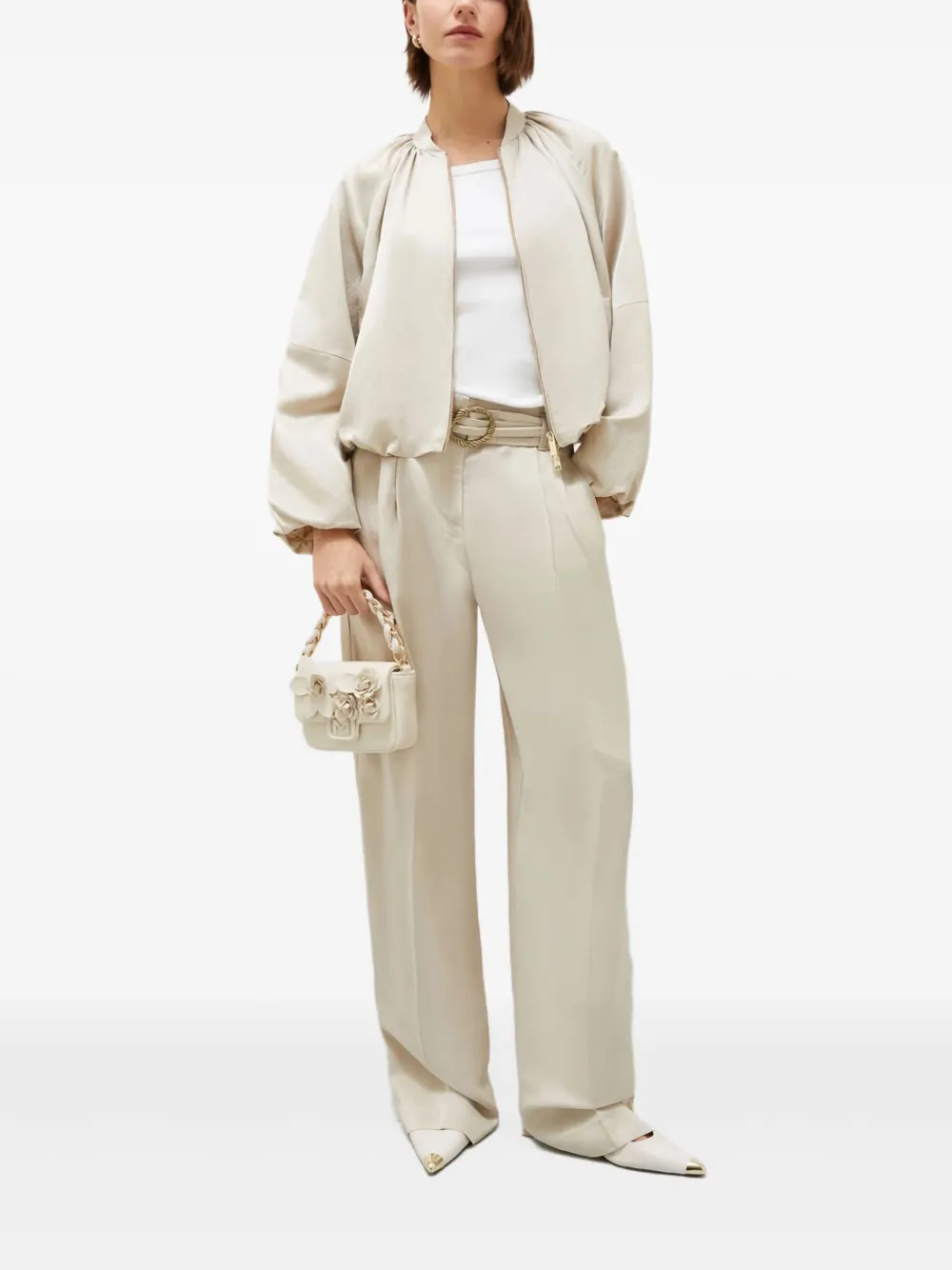 Marella High waist broek Beige