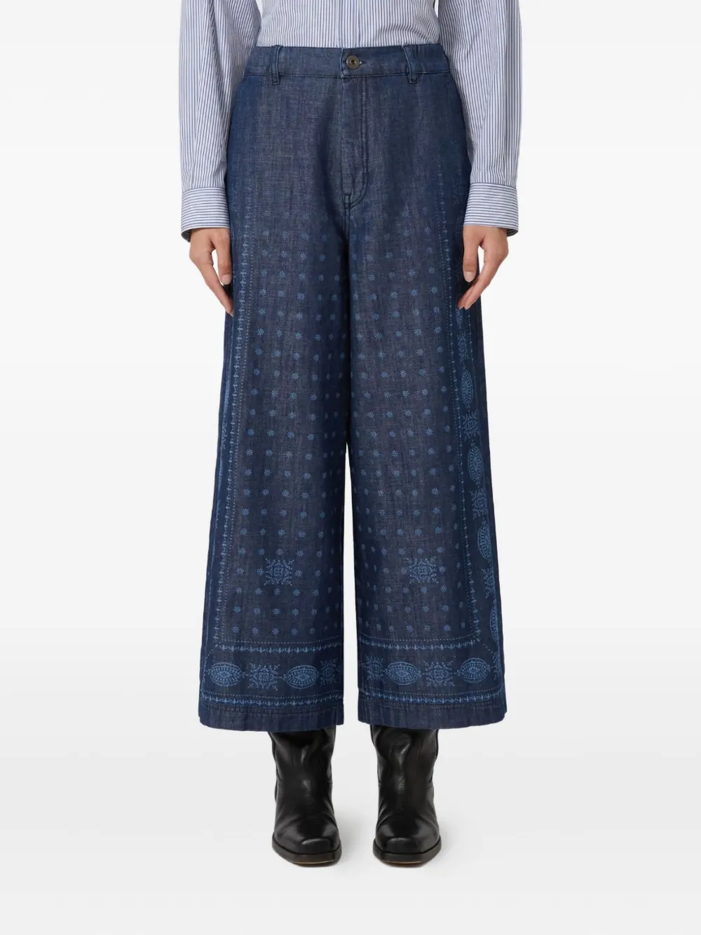 Weekend Max Mara Broek met print Blauw