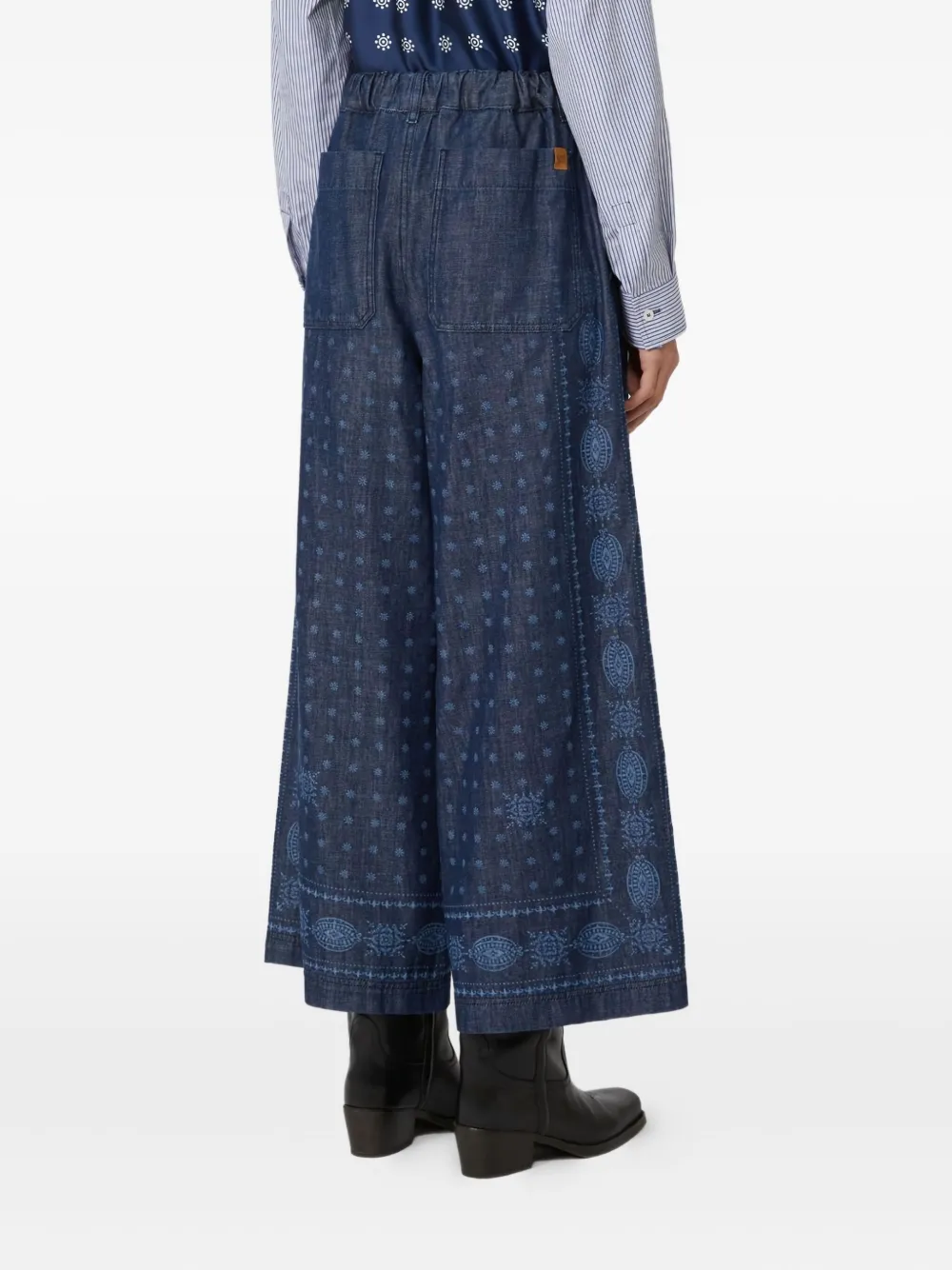 Weekend Max Mara Broek met print Blauw