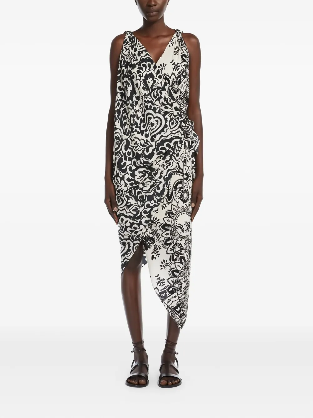 Weekend Max Mara Jurk met paisley-print Zwart