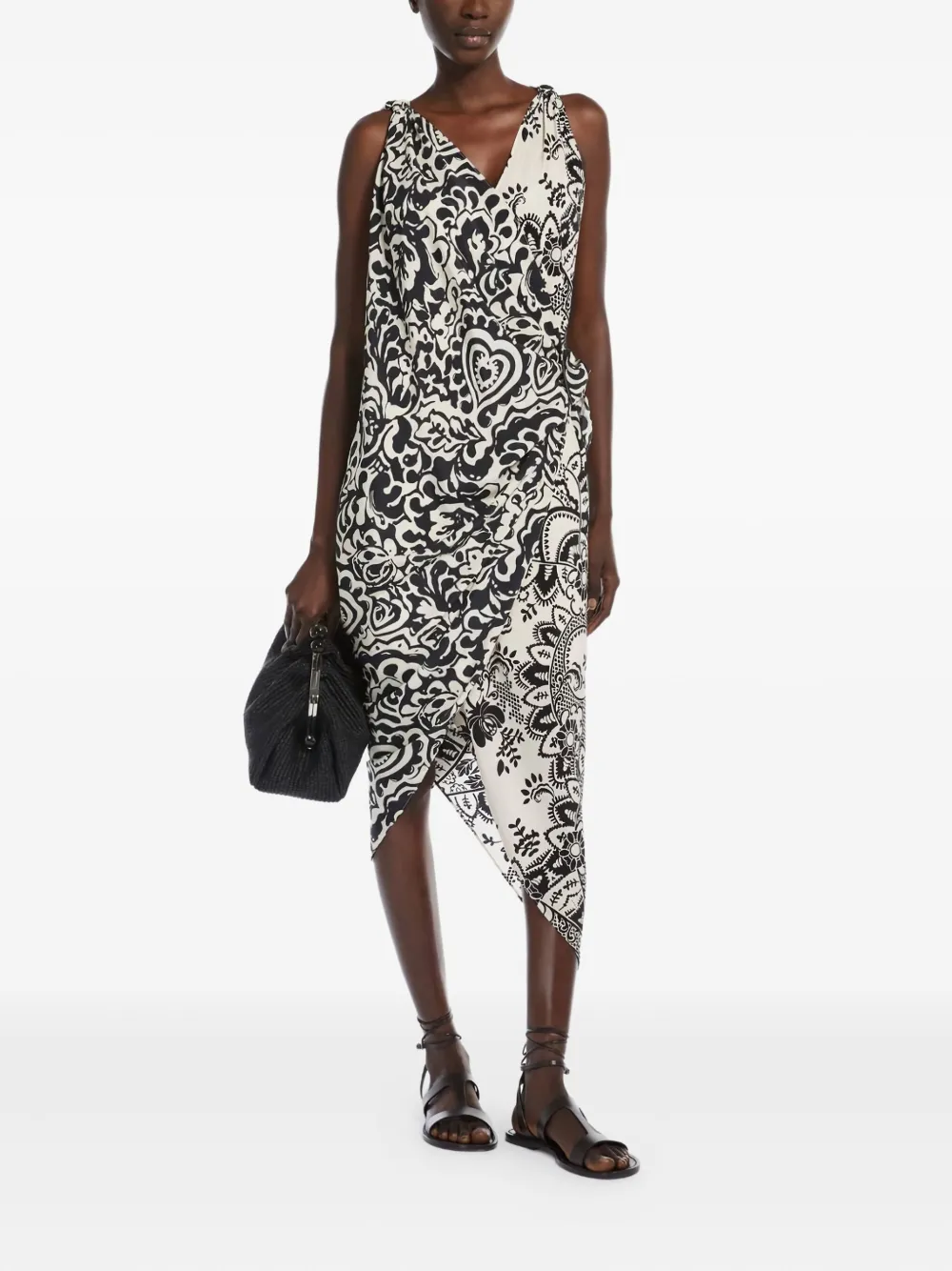 Weekend Max Mara Jurk met paisley-print Zwart