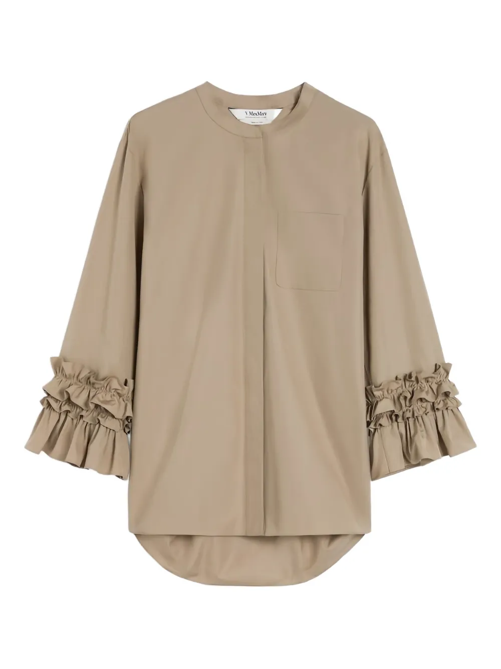 'S Max Mara Blouse met ruchemouwen Beige
