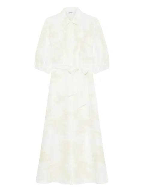 Marella floral-embroidered linen dress
