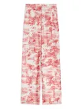 Max Mara graphic-print trousers - Red