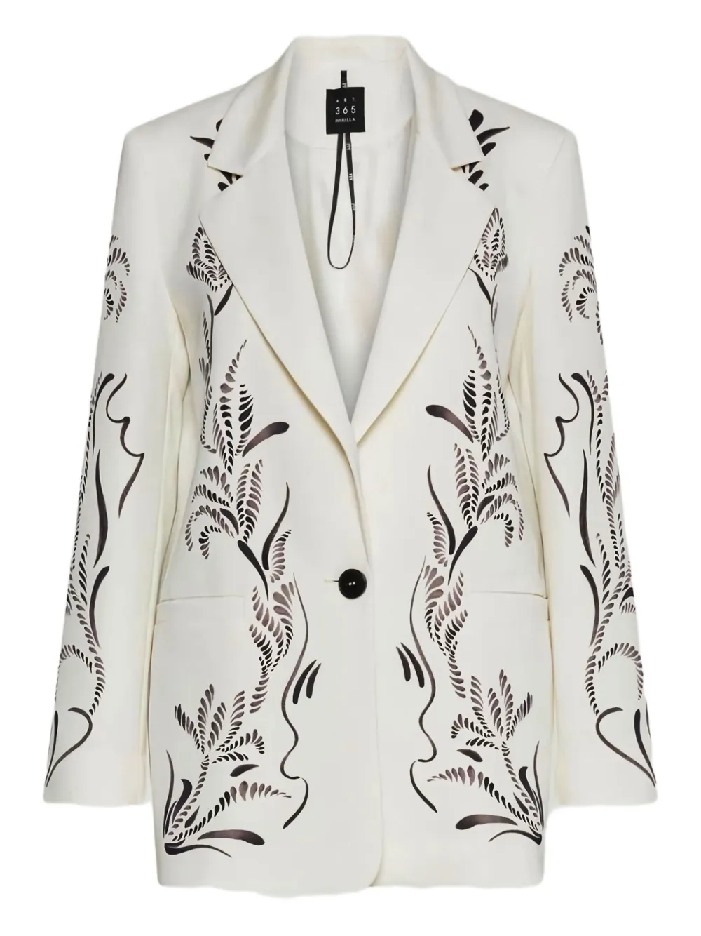 floral-printed blazer