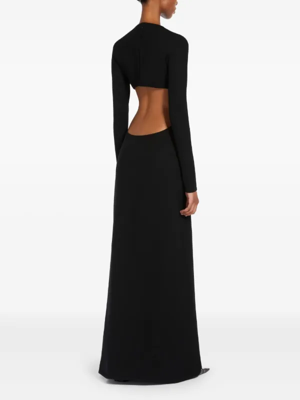 max mara cut out dresses Max Mara Fumana cut-out Maxi Dress | Black