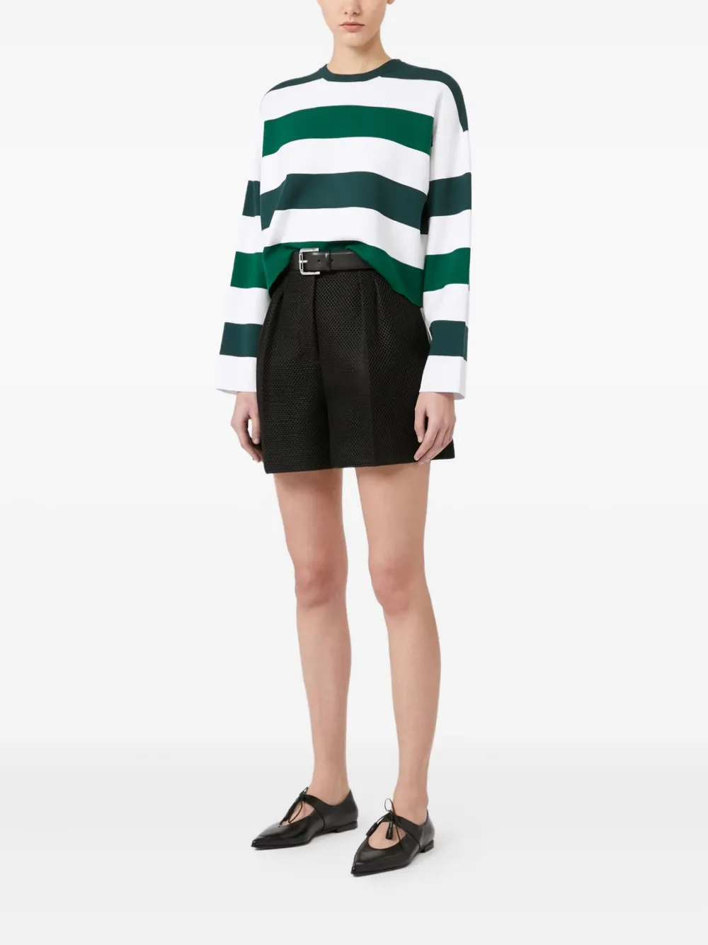 Max Mara Gestreepte trui Groen