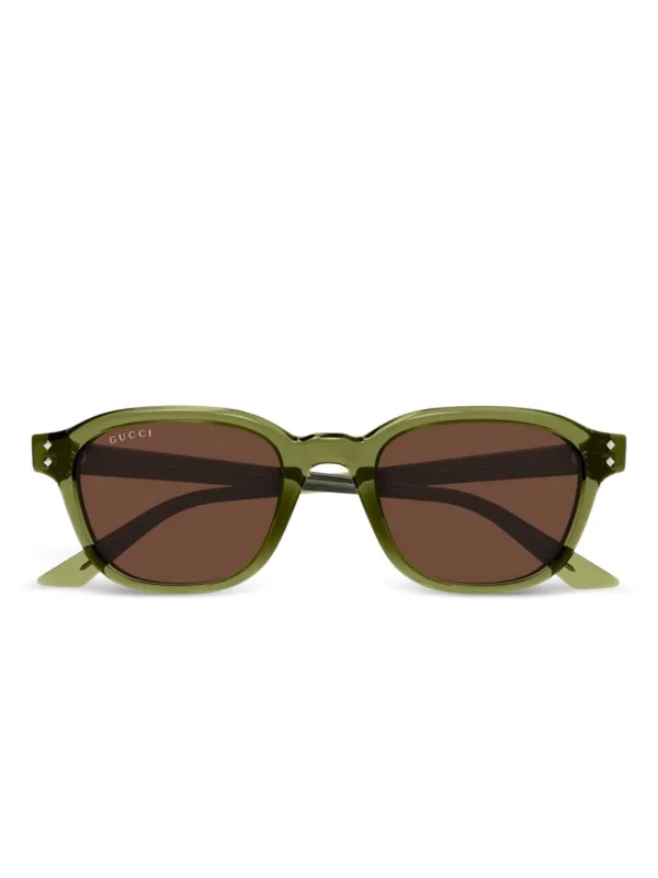 Gucci Eyewear スクエアフレーム サングラス | グリーン | FARFETCH JP