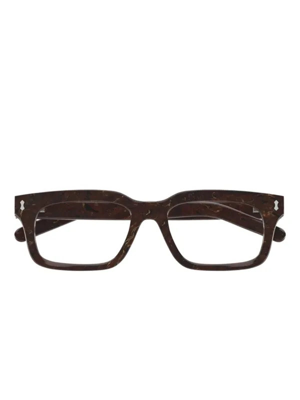 GUCCI スクエアサングラス ブラウン Gucci Eyewear スクエアフレーム サングラス | ブラウン