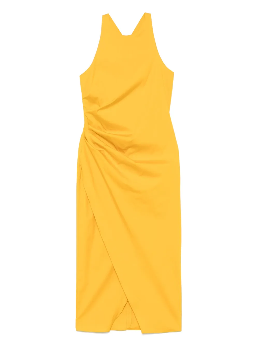 Marella draped halter neck dress Geel