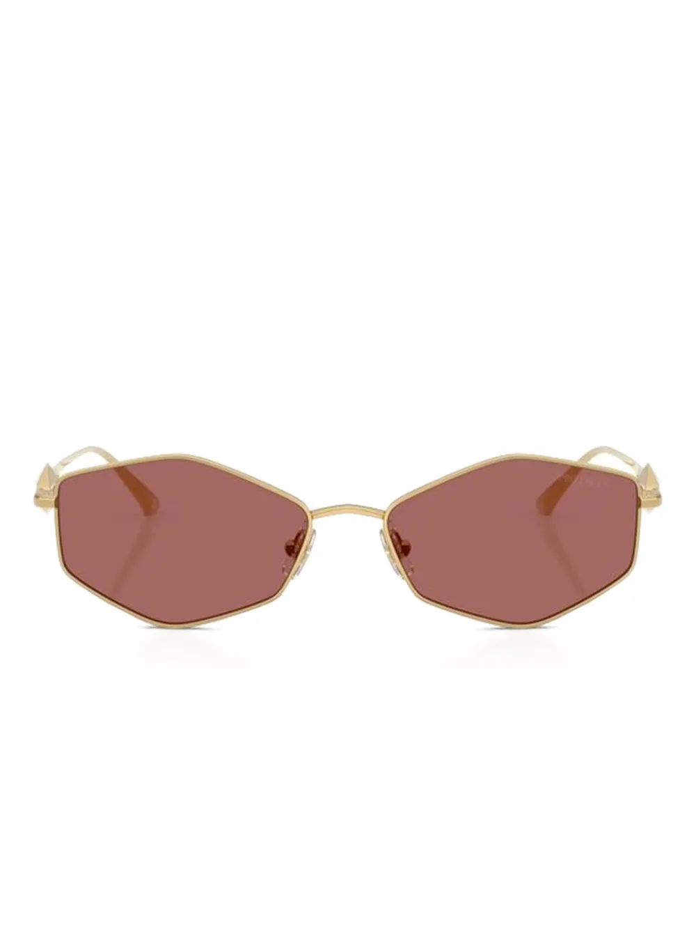 Jimmy Choo geometric-frame sunglasses | Gold | Image 1