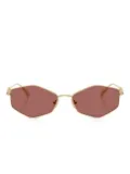 Jimmy Choo geometric-frame sunglasses - Gold