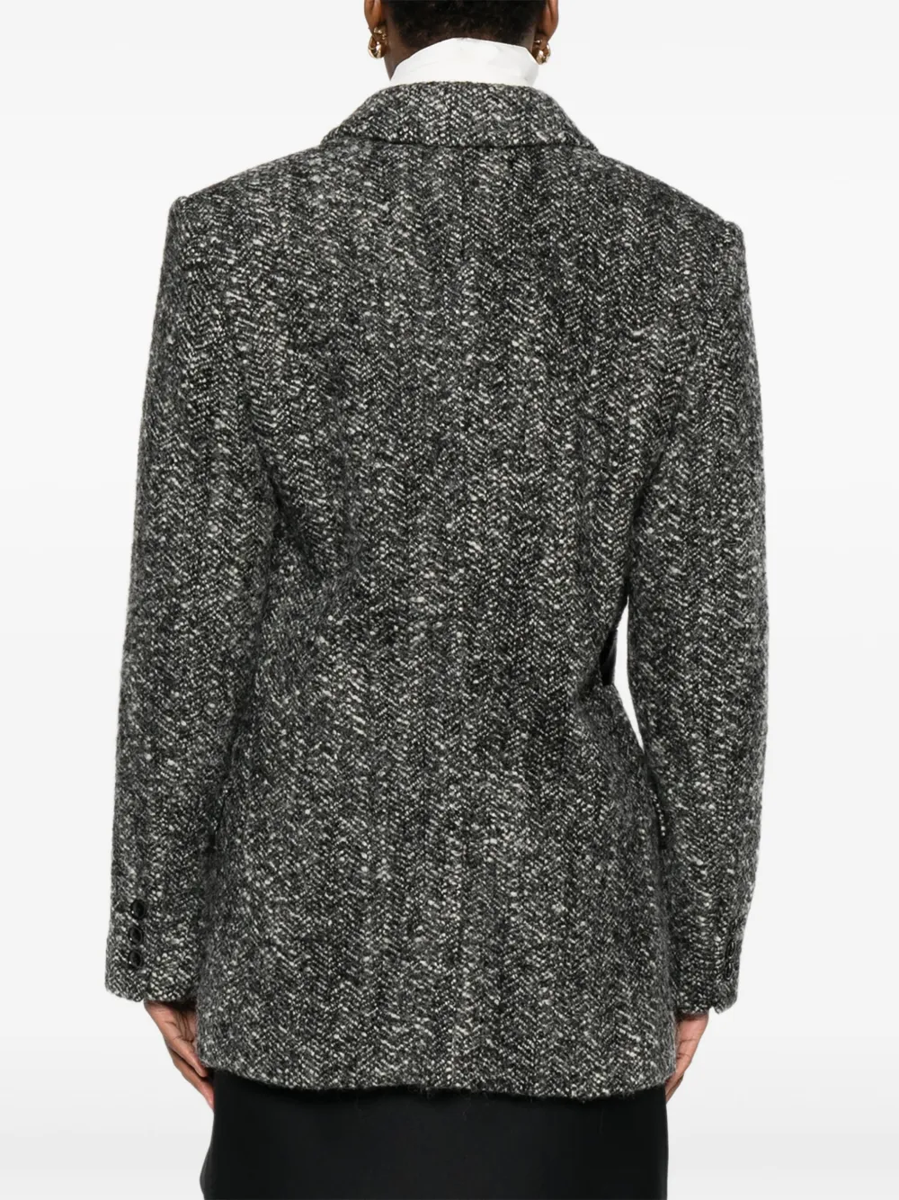 ISABEL MARANT Tweed jack met gespdetail en knopen Zwart